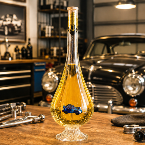 Decoratieve druppelfles met Porsche binnenin (0,5 l)